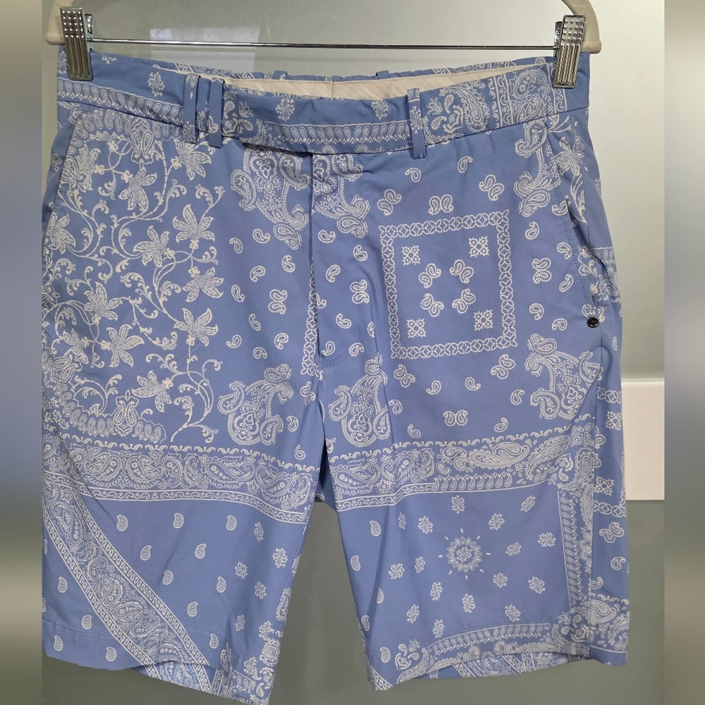 Ralph Lauren Blue and White Bandana Print Men's Shorts